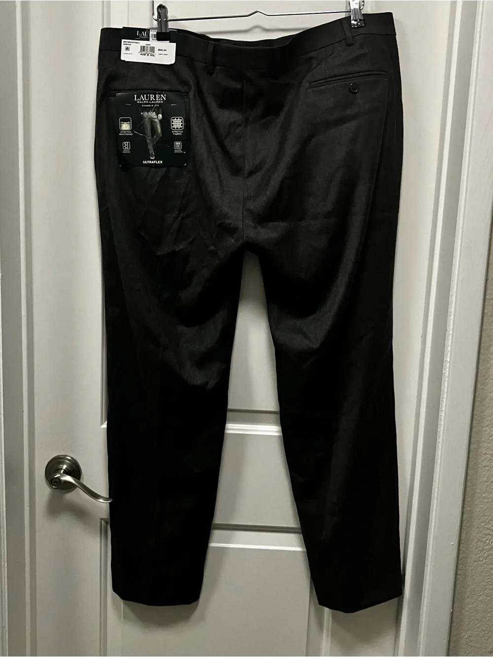 NWT Lauren Ralph Lauren Ultraflex Dress Pants Men 40x30 Grey Classic Fit Norton